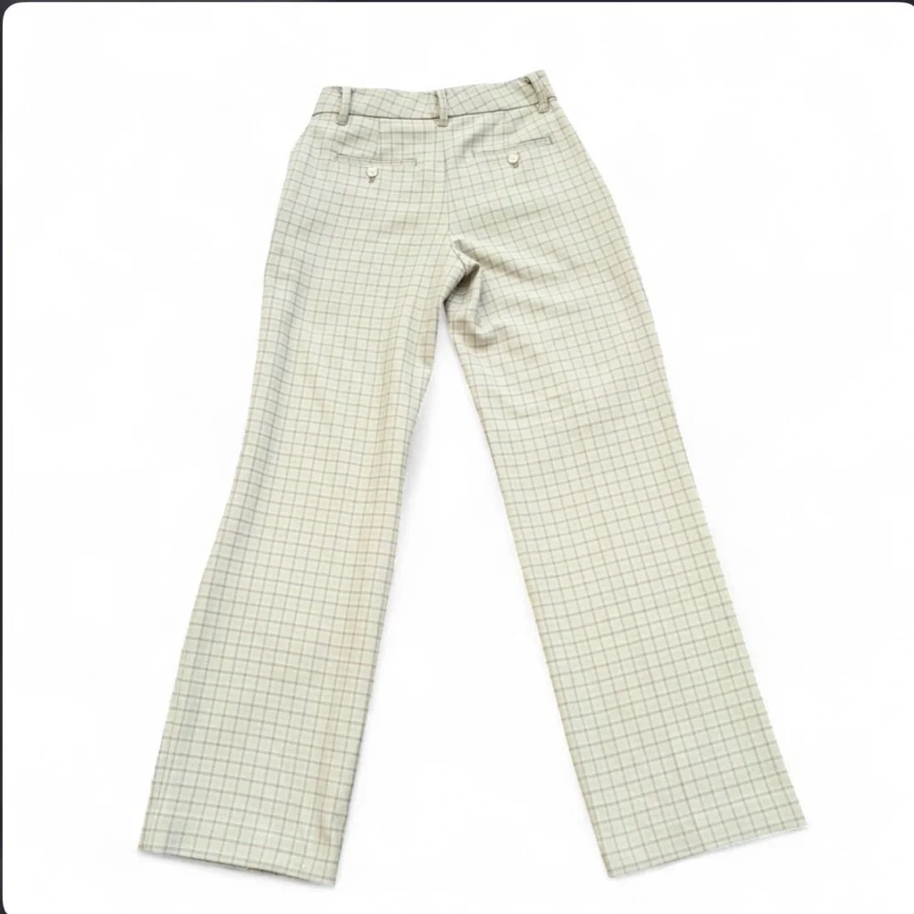 Aritzia Wilfred Plaid Tan Trousers Women's Size 2 - Picture 3 of 7